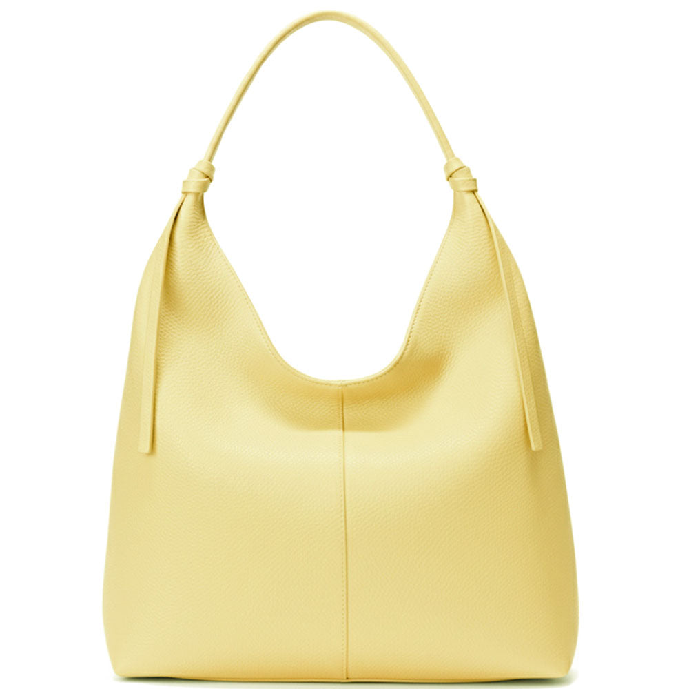 Flavia Oversized Soft Leather Shoulder Bag - Made In Italy