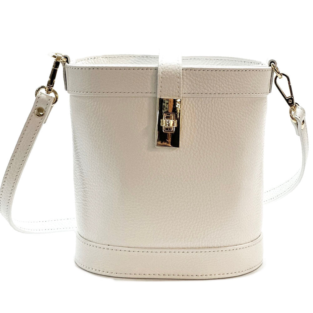 Juliette Cow Leather Bucket Bag - Made In Italy