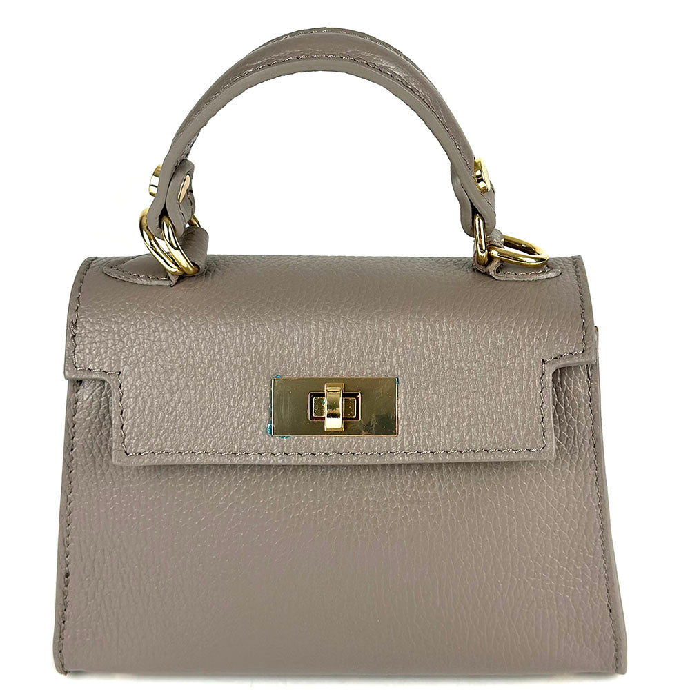 Sofia Structured Cow Leather Handbag - Made In Italy