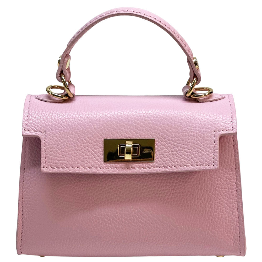 Sofia Structured Cow Leather Handbag - Made In Italy