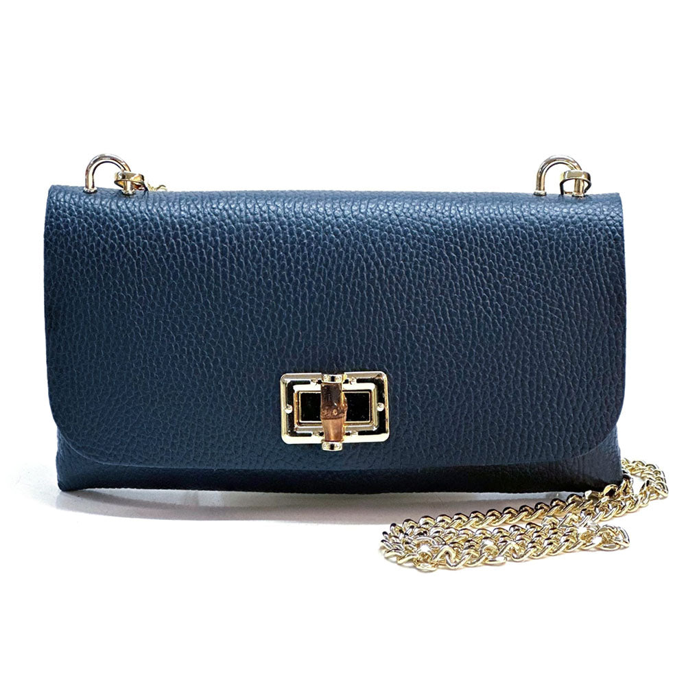 Rebecca Cow Leather Chain Shoulder Bag - Made In Italy