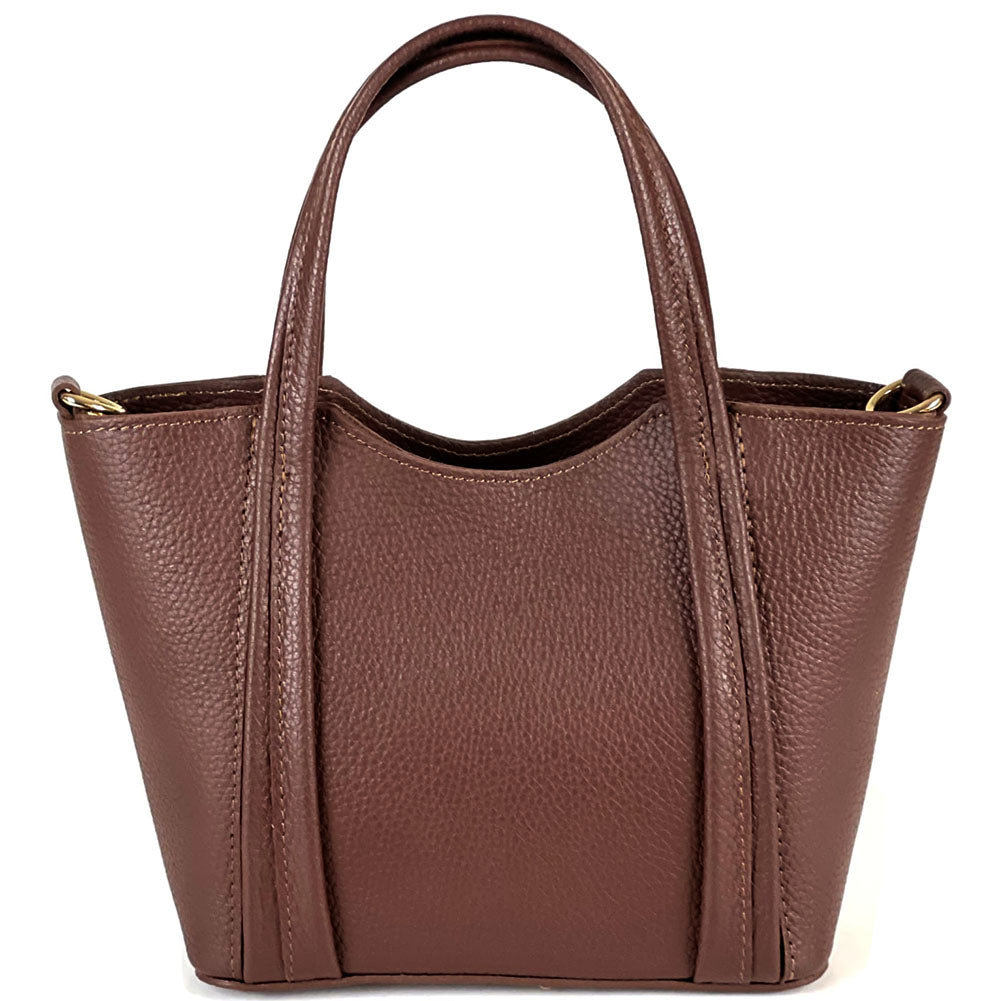 Katrine Small Structured Cow Leather Handbag - Made In Italy