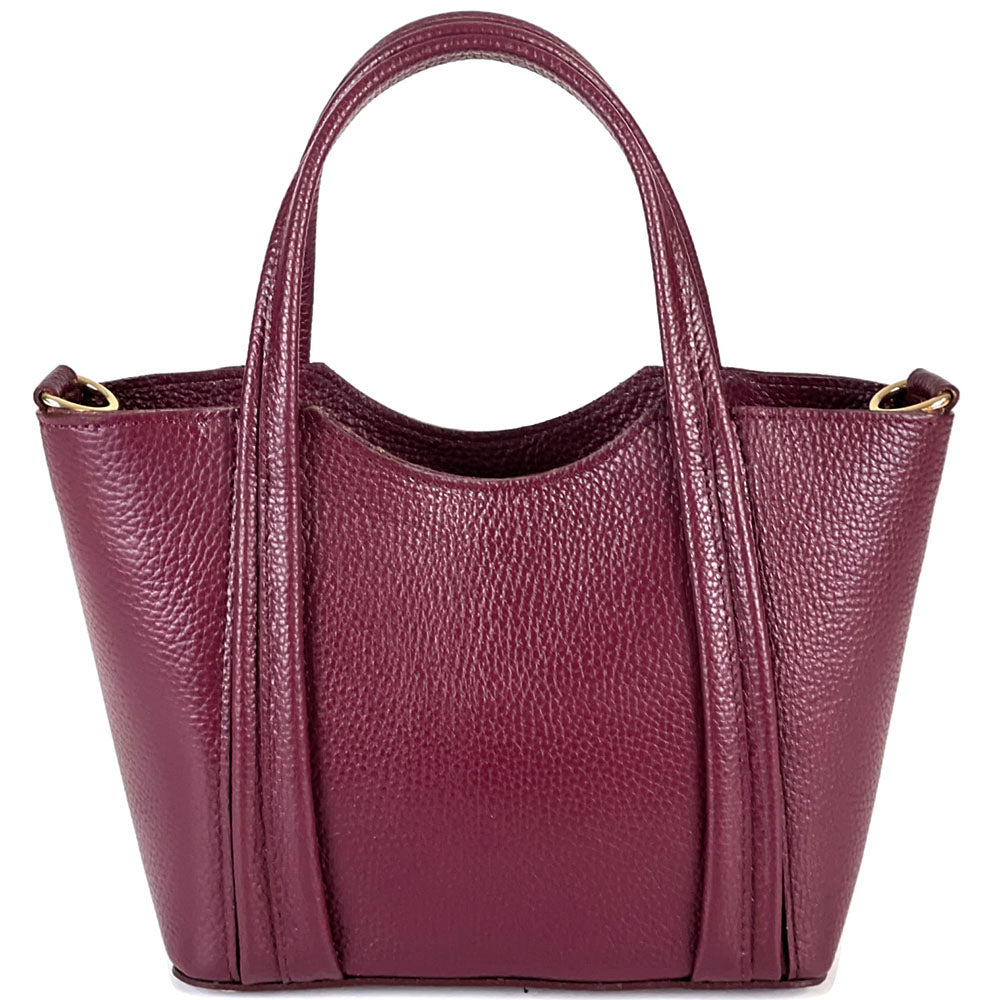 Katrine Small Structured Cow Leather Handbag - Made In Italy