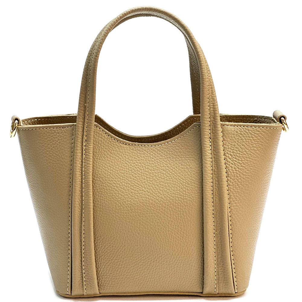 Katrine Small Structured Cow Leather Handbag - Made In Italy