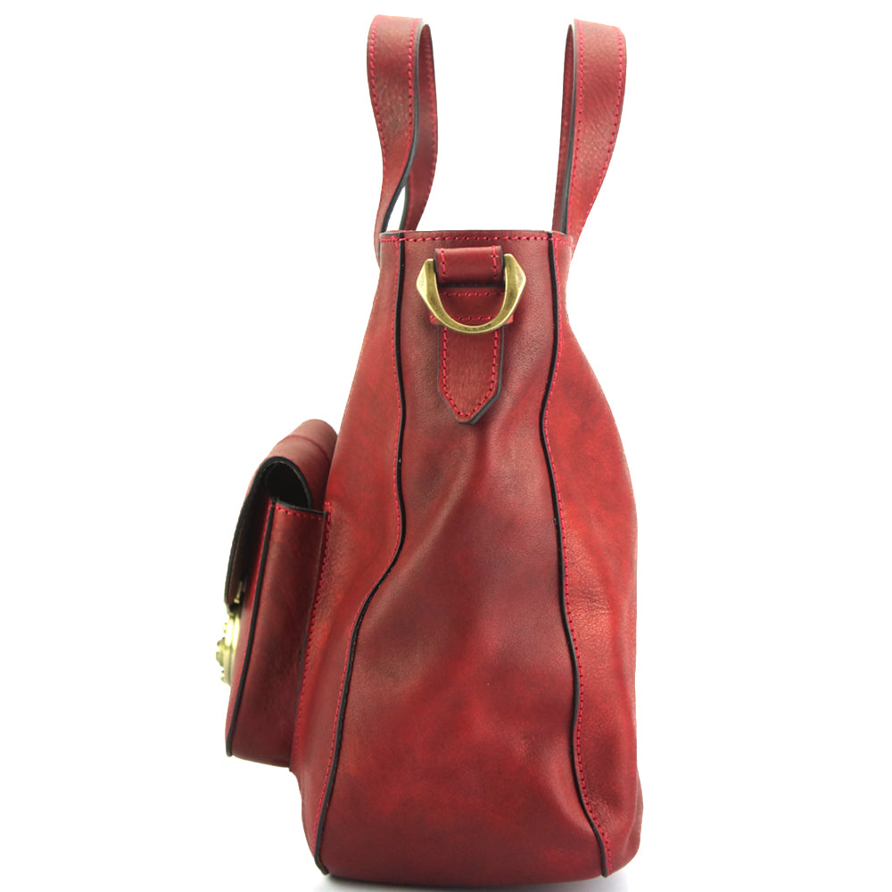 Duomo leather shoulder bag - Made In Italy
