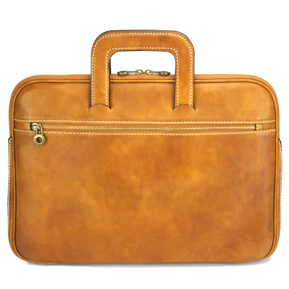Porte-Documents Jour in Italian Vacchetta leather - Made In Italy