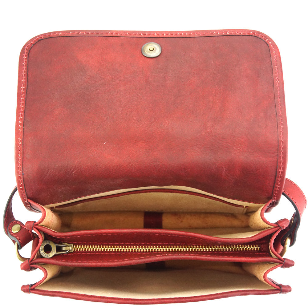 Marilena leather Cross-body bag - Made In Italy