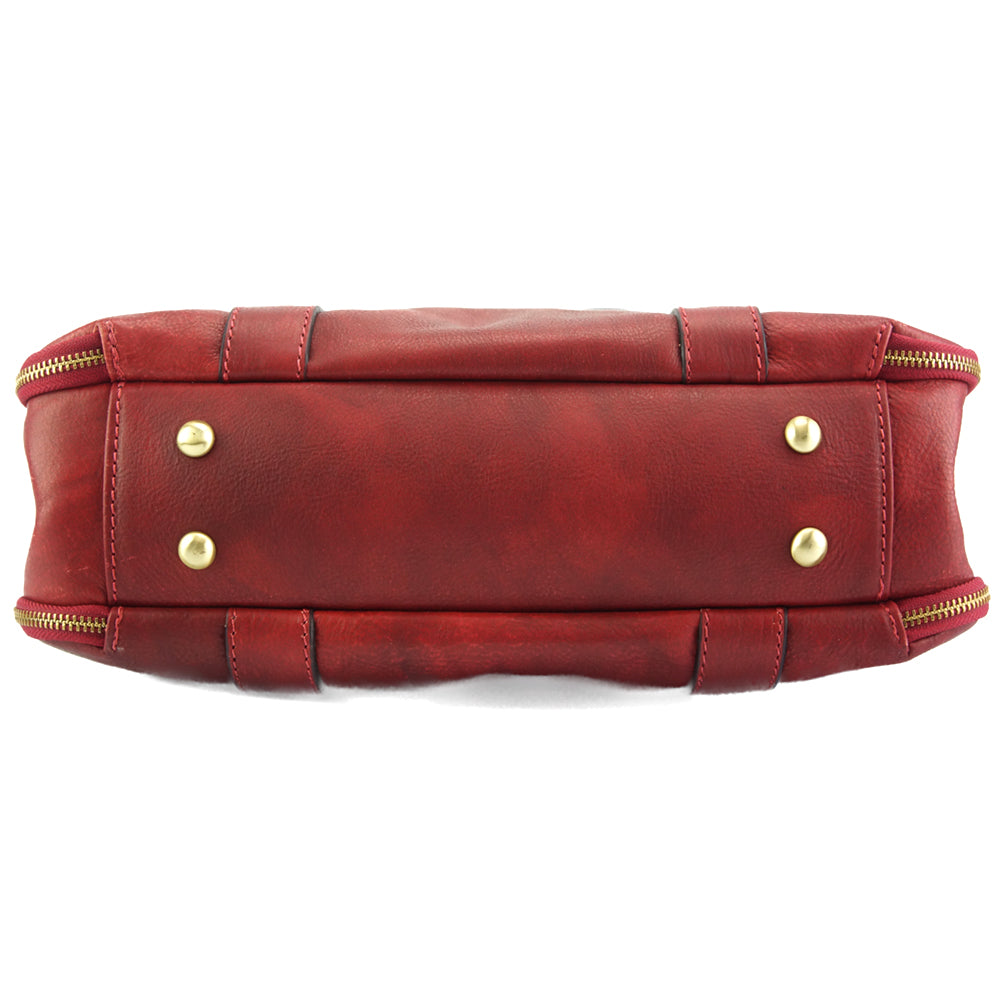Iéna Shoulder tote in natural cowhide trim - Made In Italy