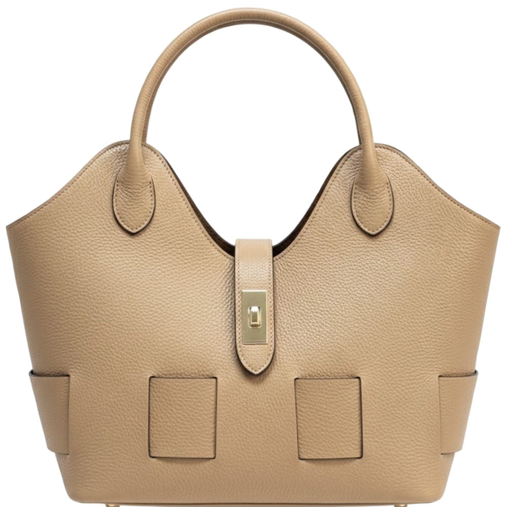 Lunetta Italian Cow Leather Tote Bag - Made In Italy