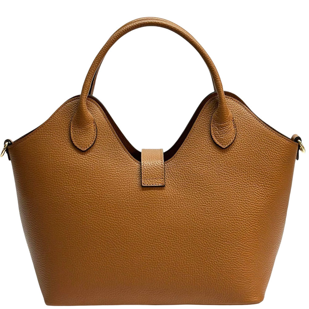 Lunetta Italian Cow Leather Tote Bag - Made In Italy