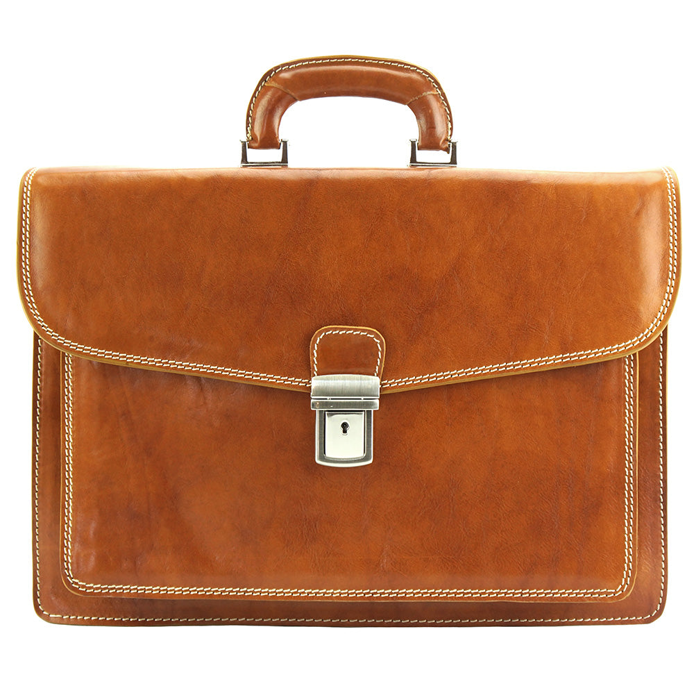 Dalmazio Leather Briefcase - Made In Italy