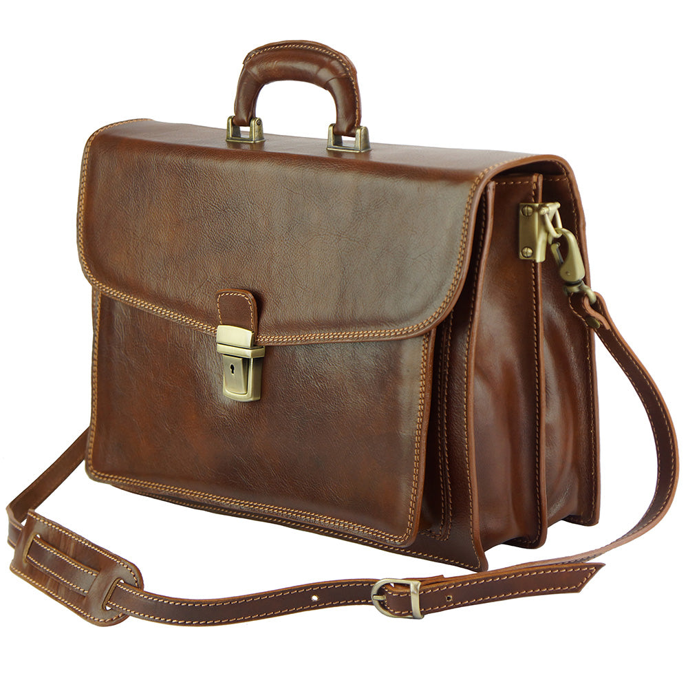 Dalmazio Leather Briefcase - Made In Italy