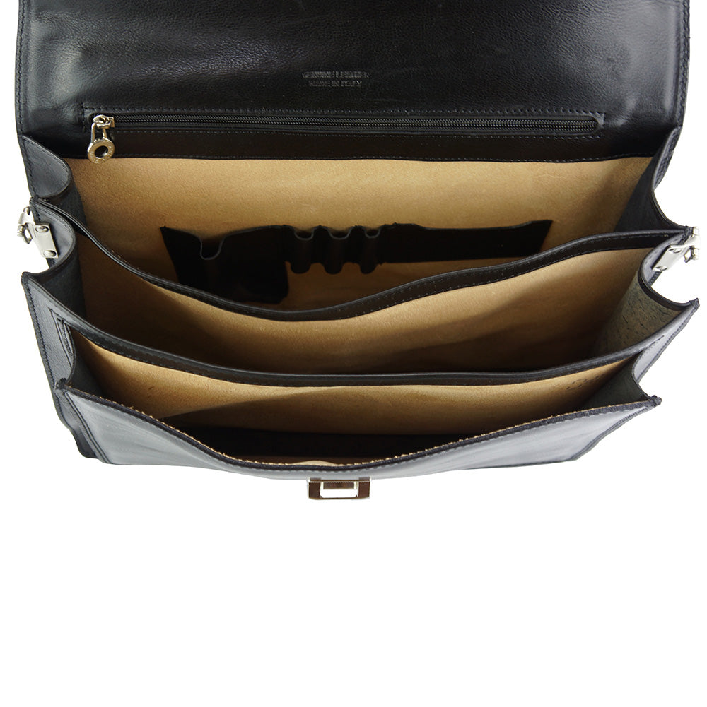 Dalmazio Leather Briefcase - Made In Italy