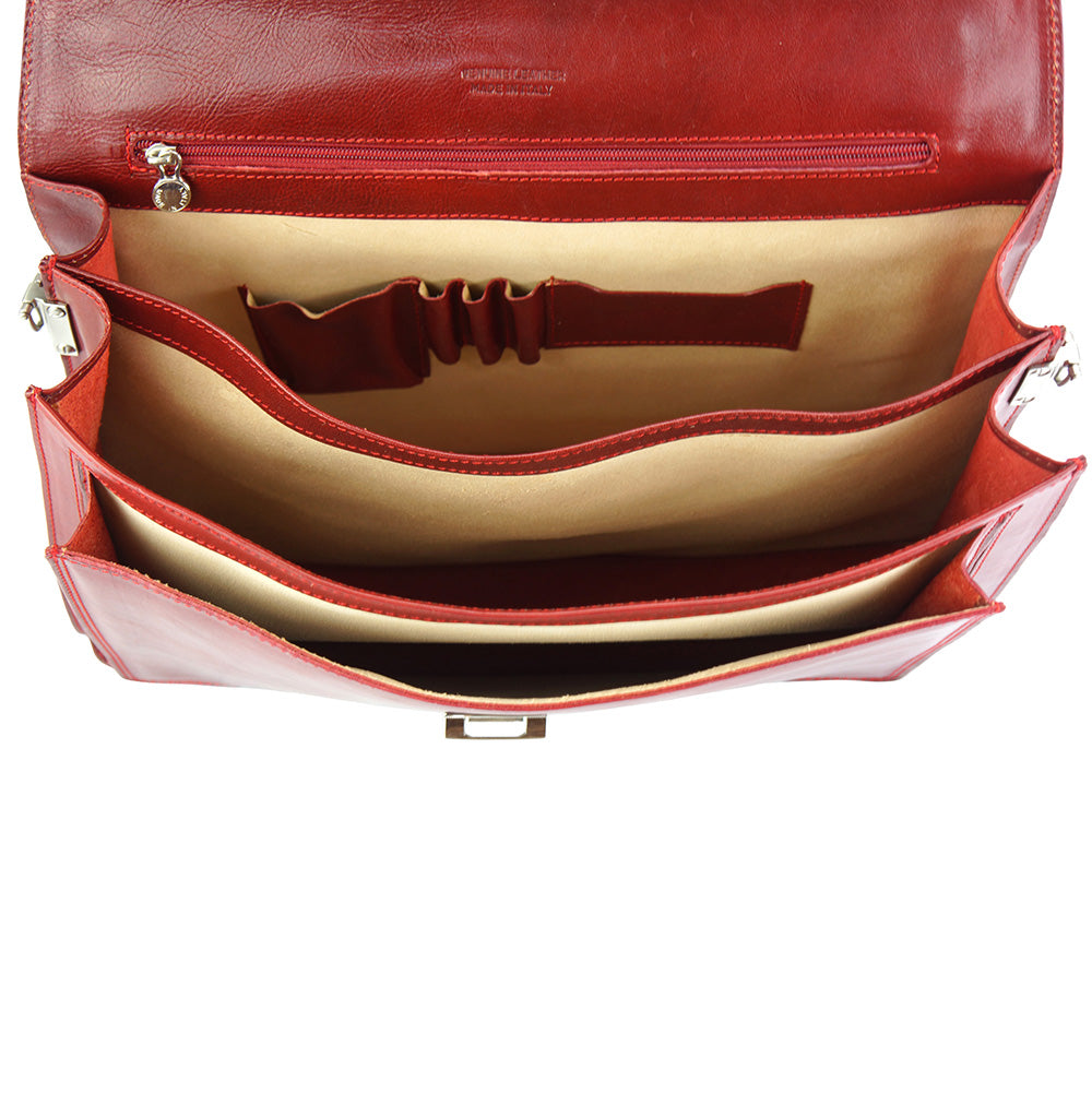 Dalmazio Leather Briefcase - Made In Italy