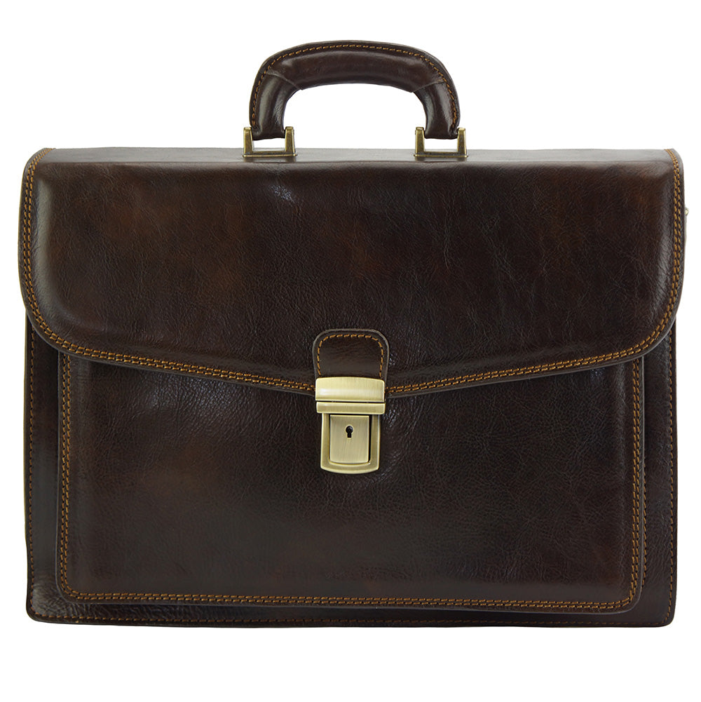 Dalmazio Leather Briefcase - Made In Italy