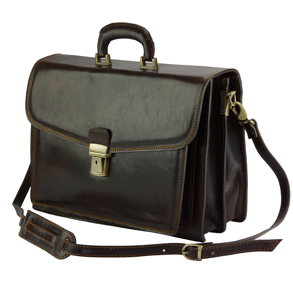 Dalmazio Leather Briefcase - Made In Italy