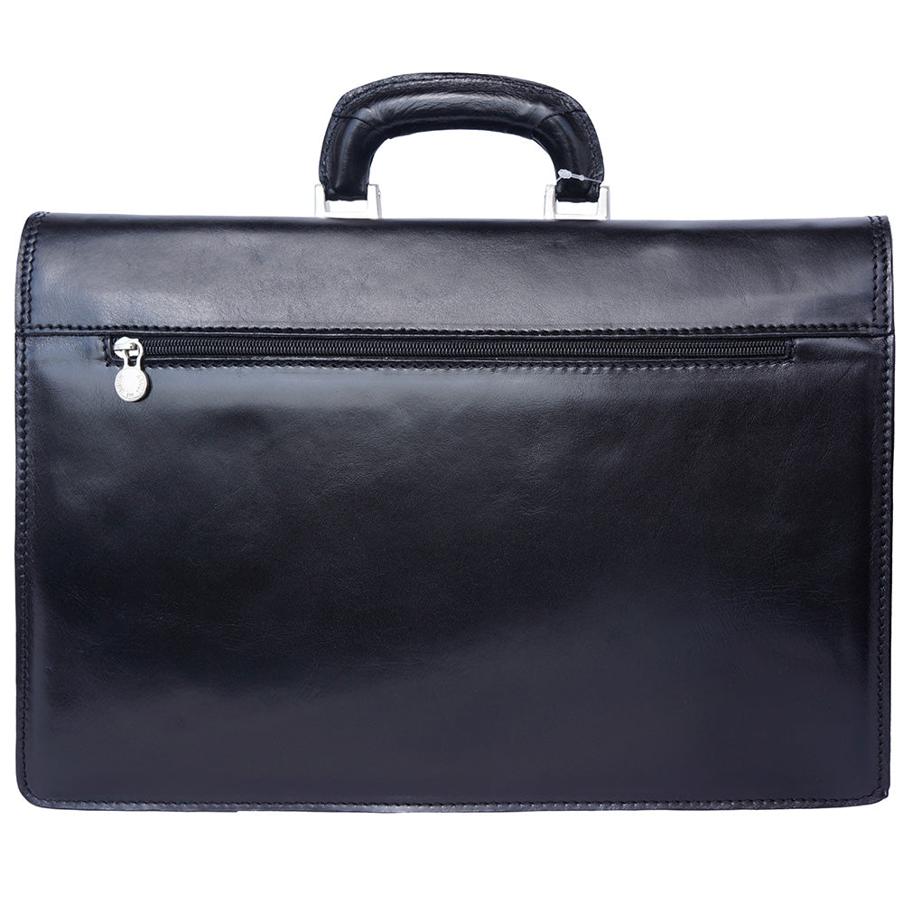 Magnate Leather Briefcase - Made In Italy