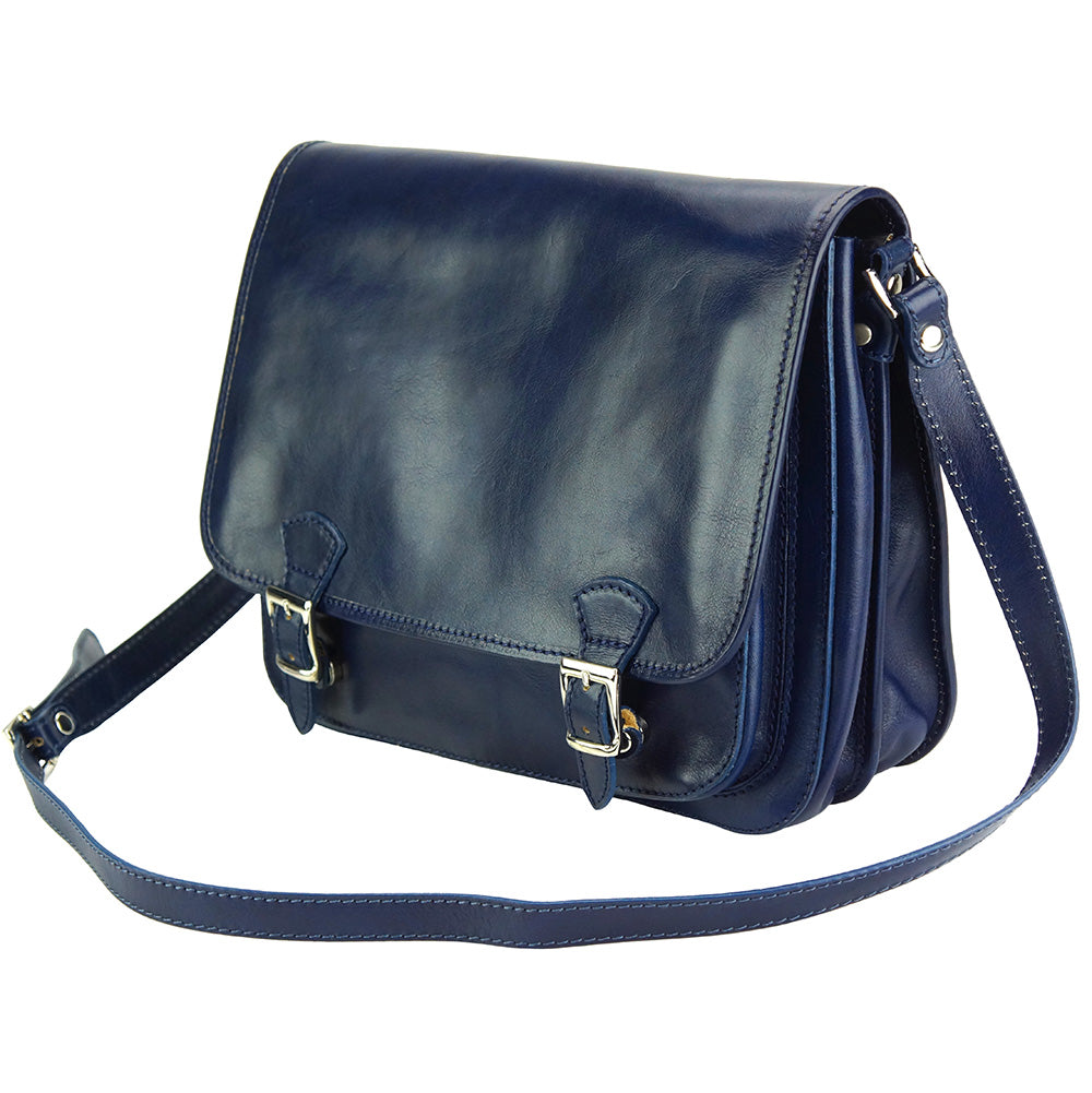 Palmira Leather Messenger Bag - Made In Italy