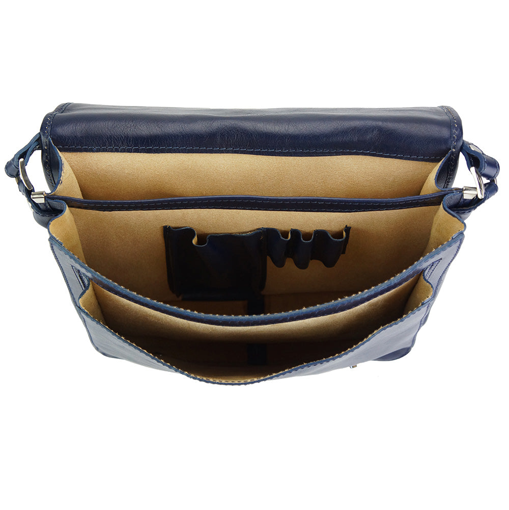 Palmira Leather Messenger Bag - Made In Italy