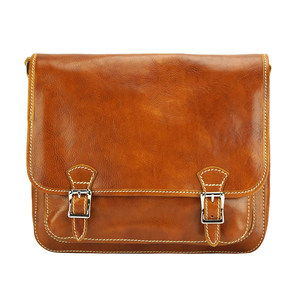 Palmira Leather Messenger Bag - Made In Italy
