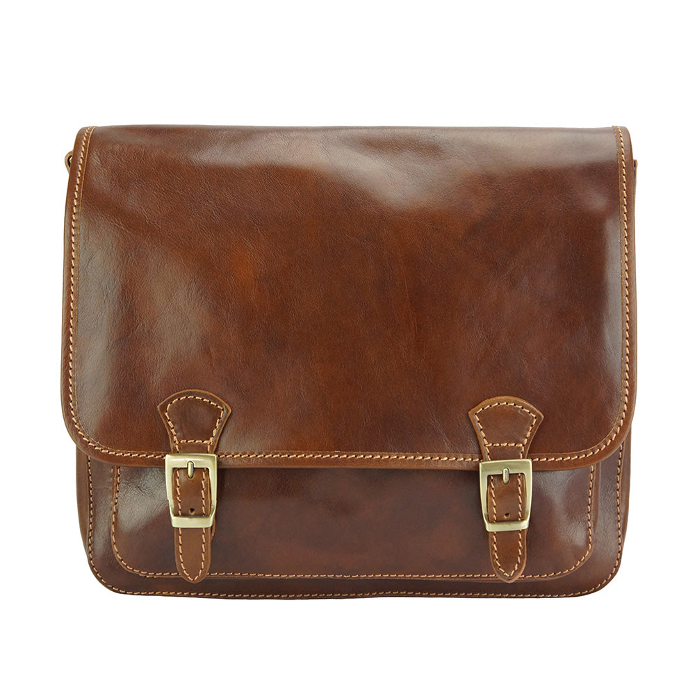 Palmira Leather Messenger Bag - Made In Italy