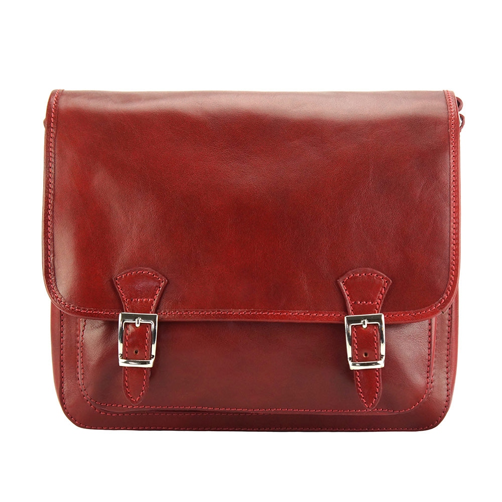 Palmira Leather Messenger Bag - Made In Italy