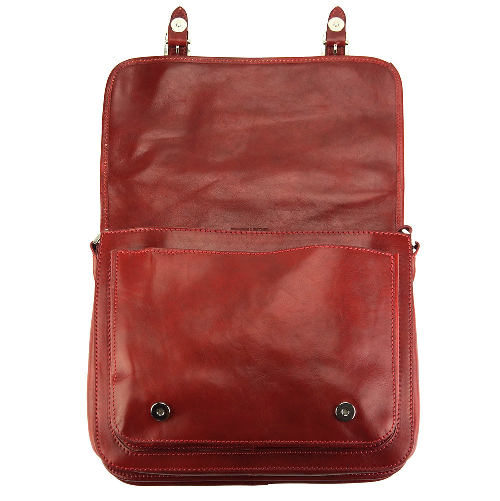 Palmira Leather Messenger Bag - Made In Italy