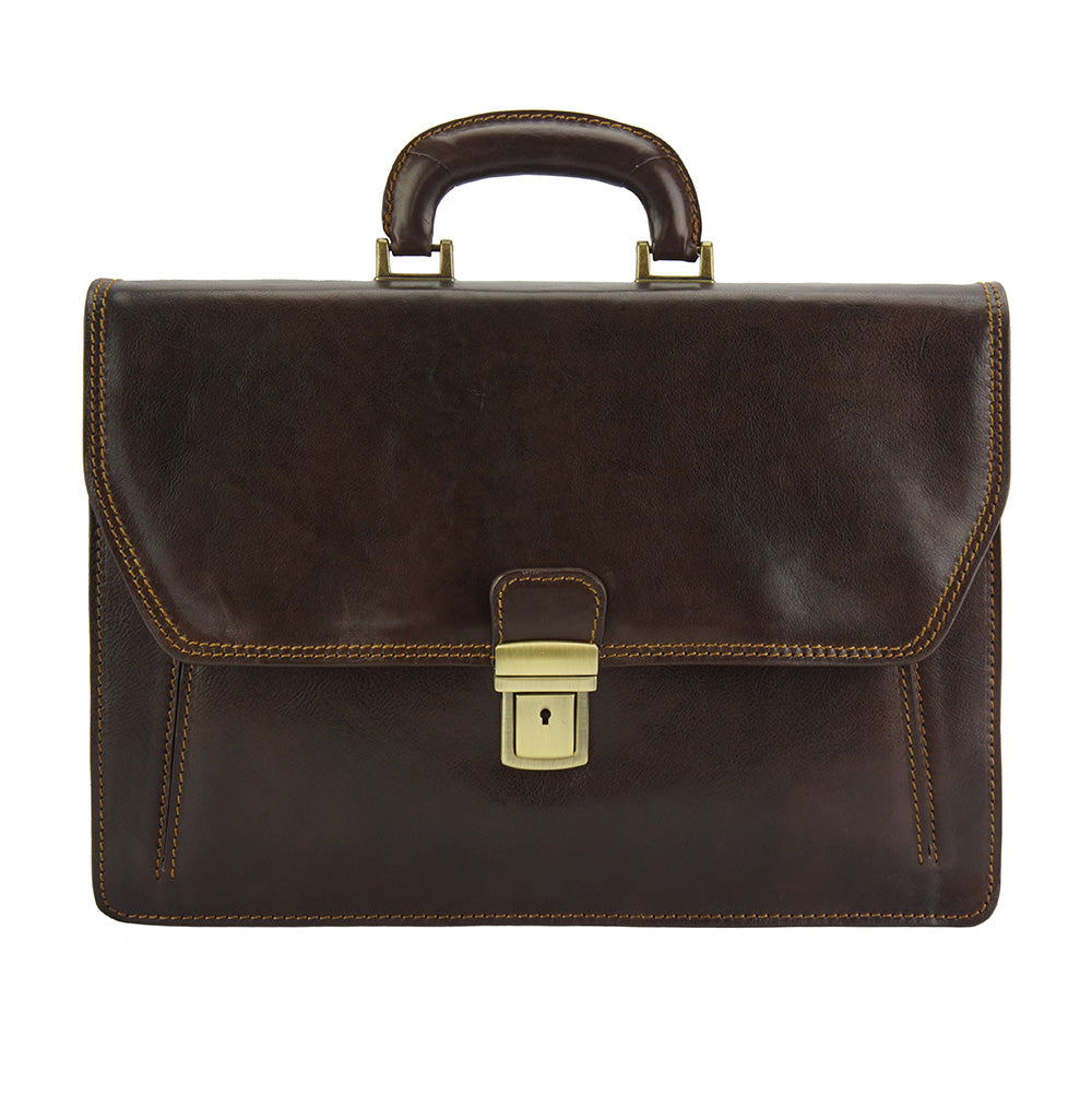 Sergio leather Mini briefcase - Made In Italy