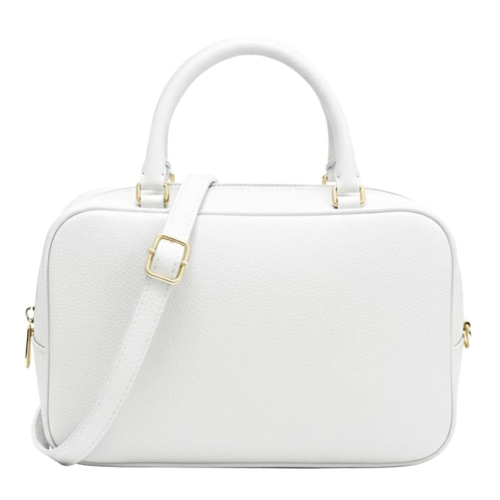 Novara Structured Cow Leather Mini Boston Bag - Made In Italy