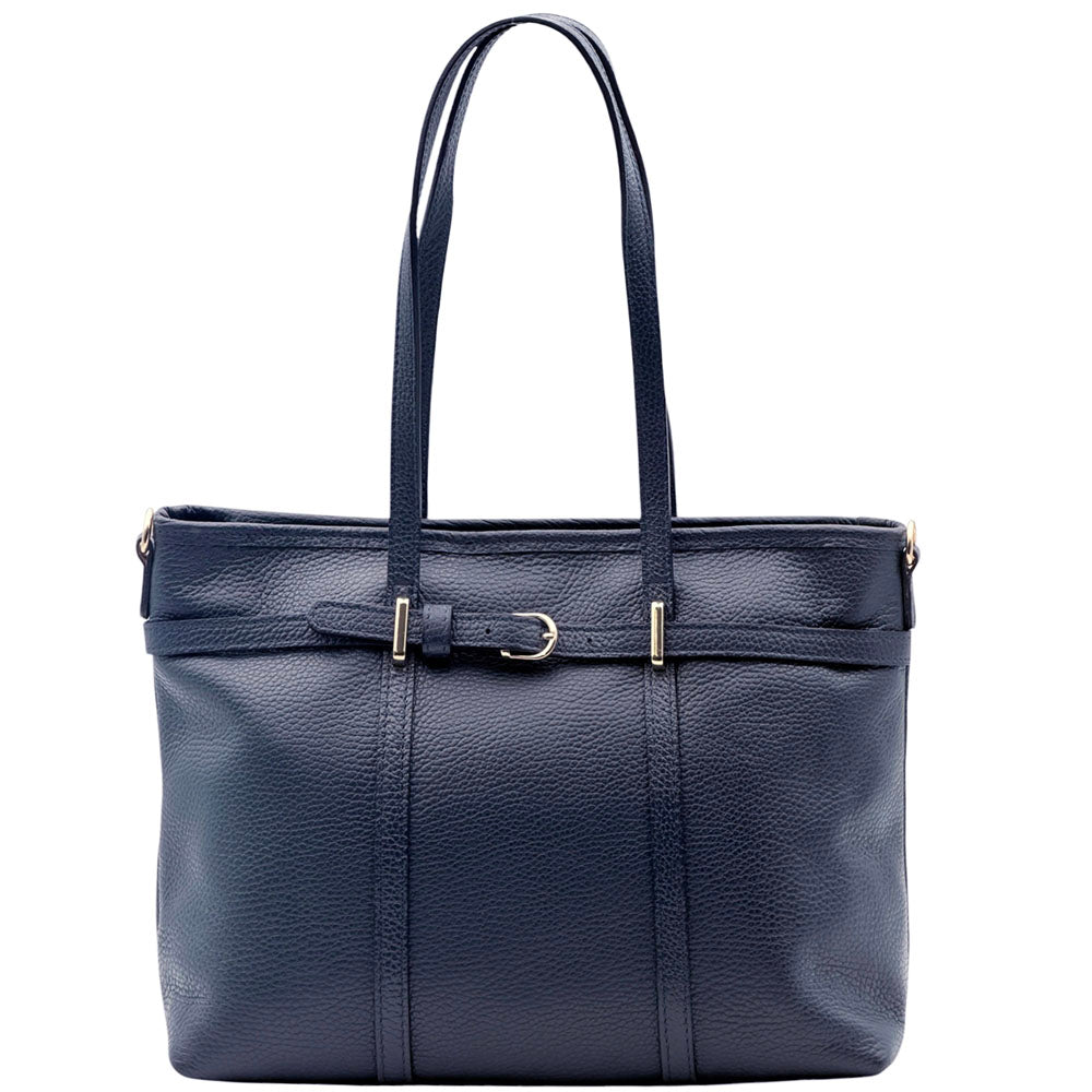 Serafita Structured Leather Tote - Made In Italy