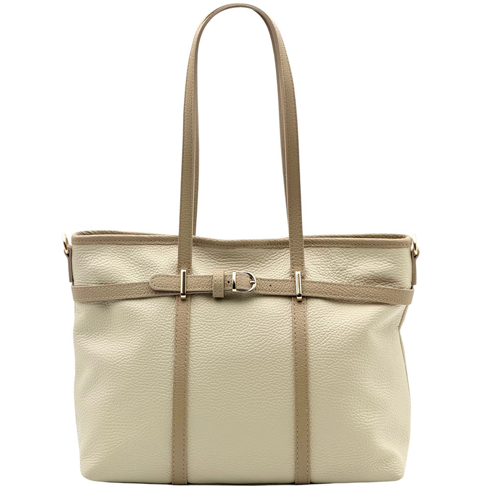 Serafita Structured Leather Tote - Made In Italy