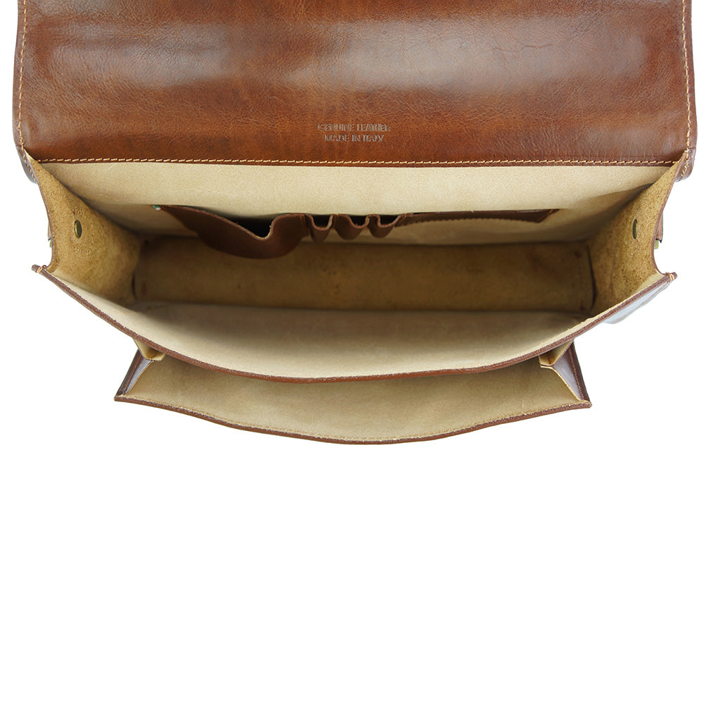 Corrado Leather Briefcase - Made In Italy