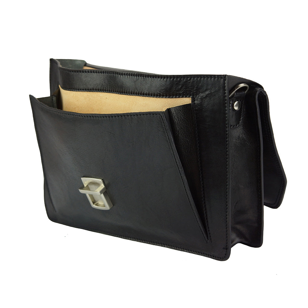 Corrado Leather Briefcase - Made In Italy