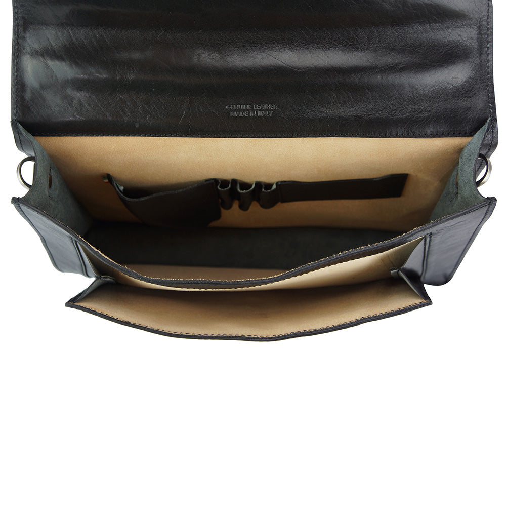 Corrado Leather Briefcase - Made In Italy