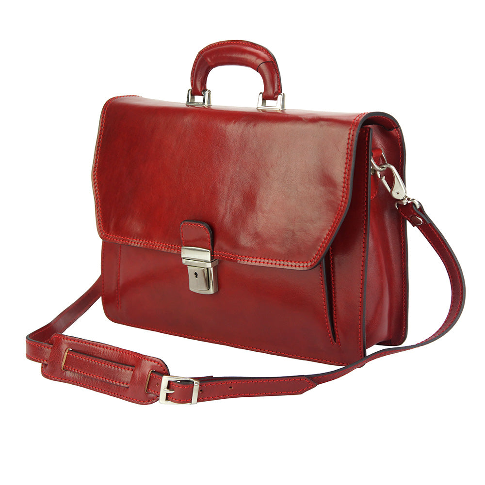 Corrado Leather Briefcase - Made In Italy