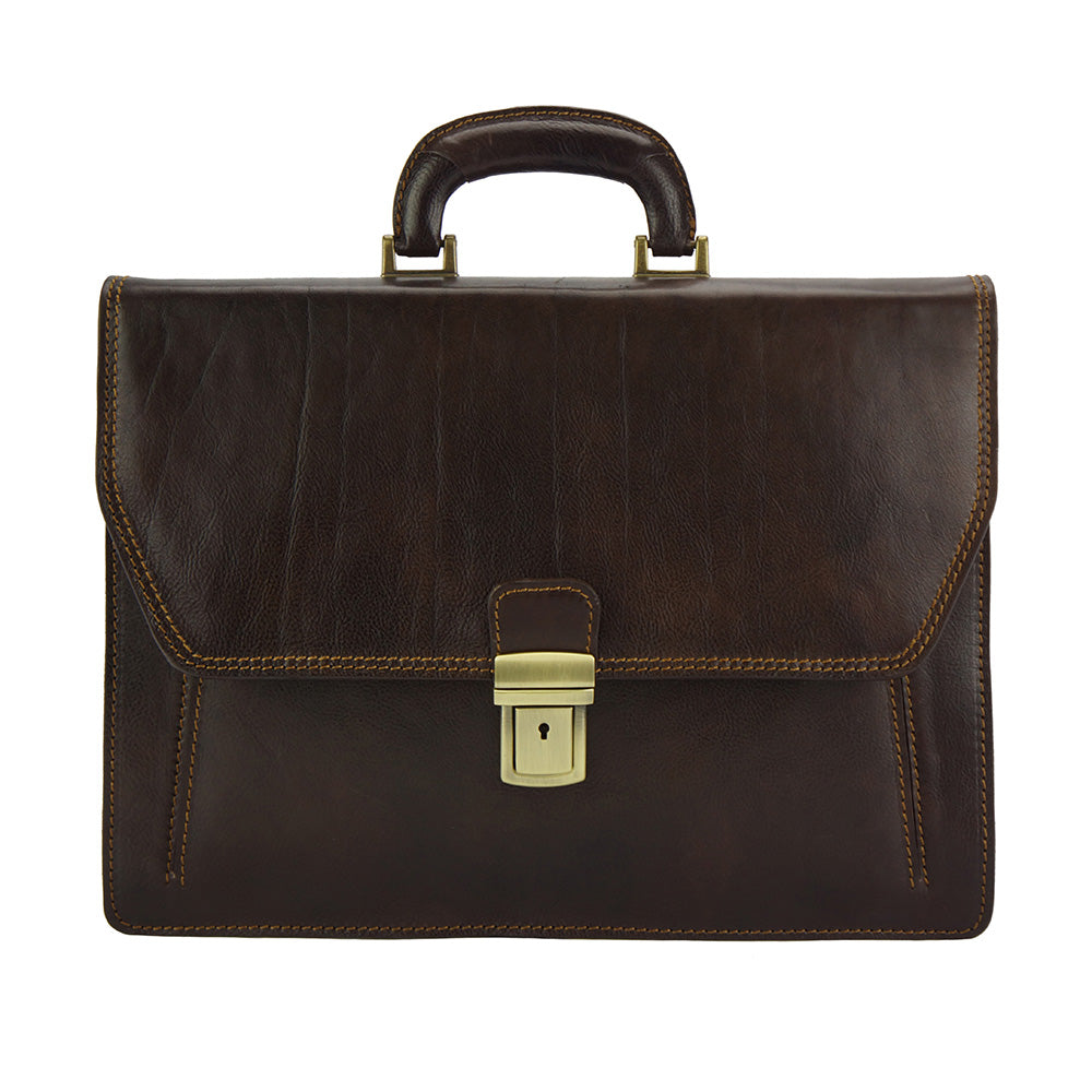 Corrado Leather Briefcase - Made In Italy
