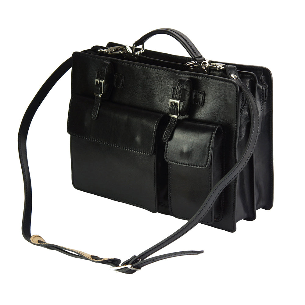 Daniele leather briecase - Made In Italy