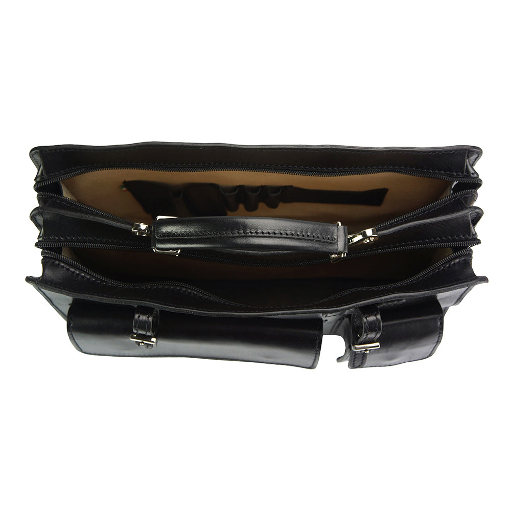 Daniele leather briecase - Made In Italy