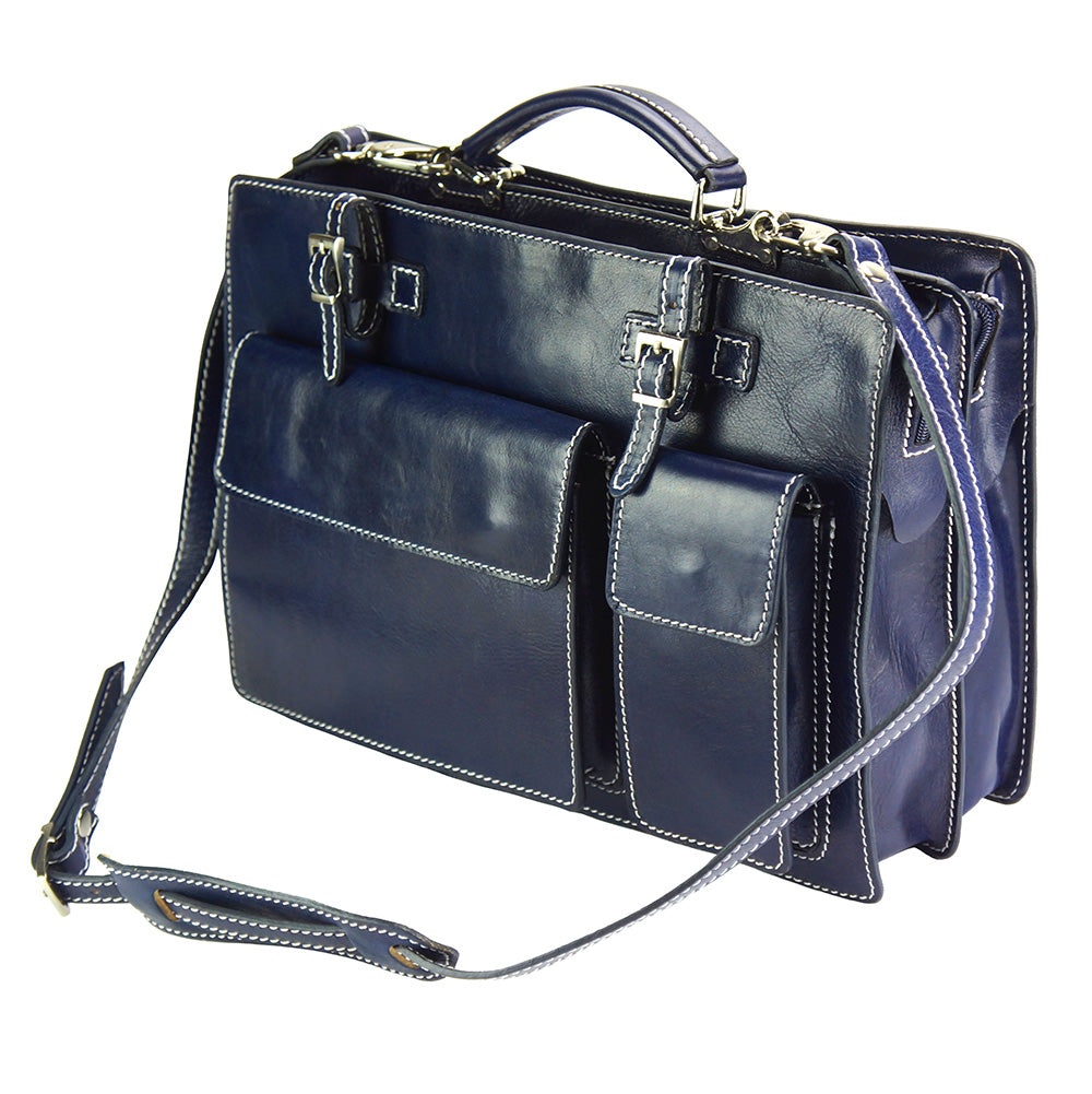 Daniele GM leather briecase - Made In Italy