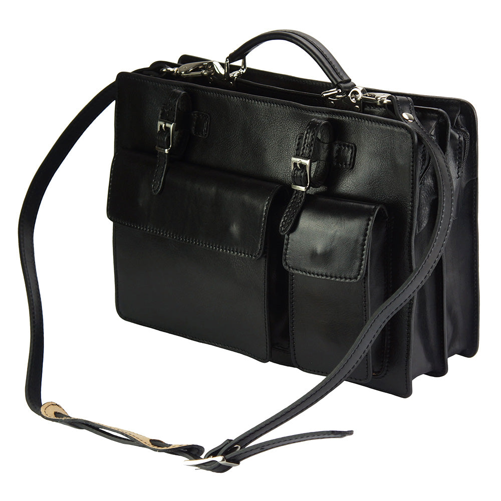 Daniele GM leather briecase - Made In Italy