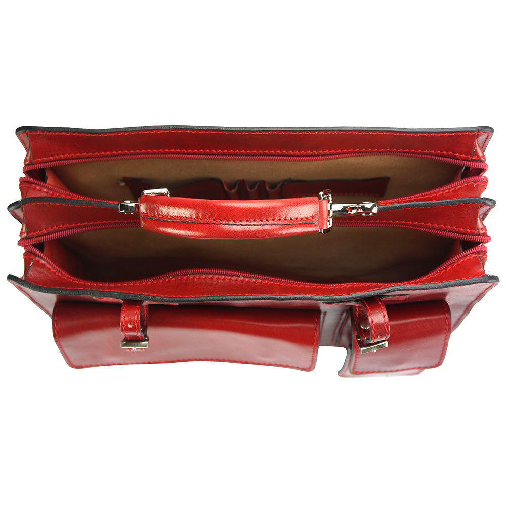 Daniele GM leather briecase - Made In Italy