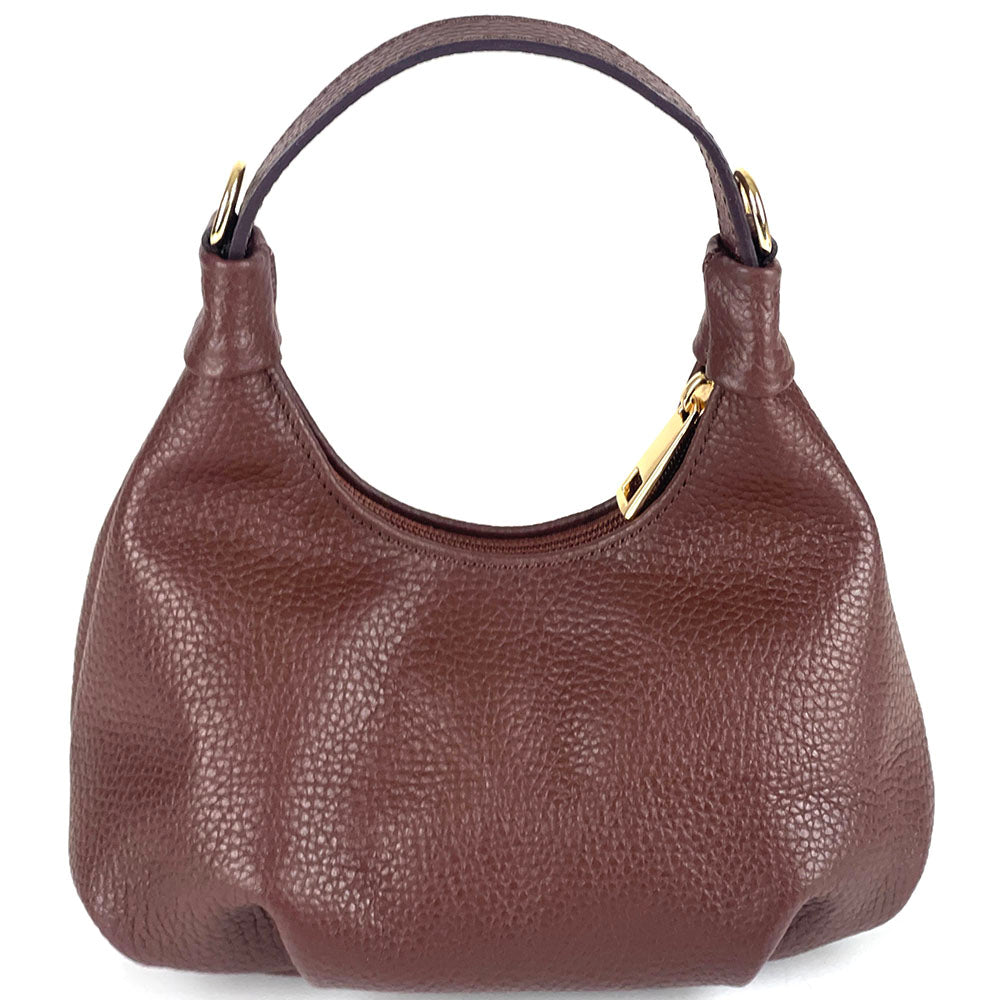 Noemi Compact Italian Leather Hobo Bag - Made In Italy