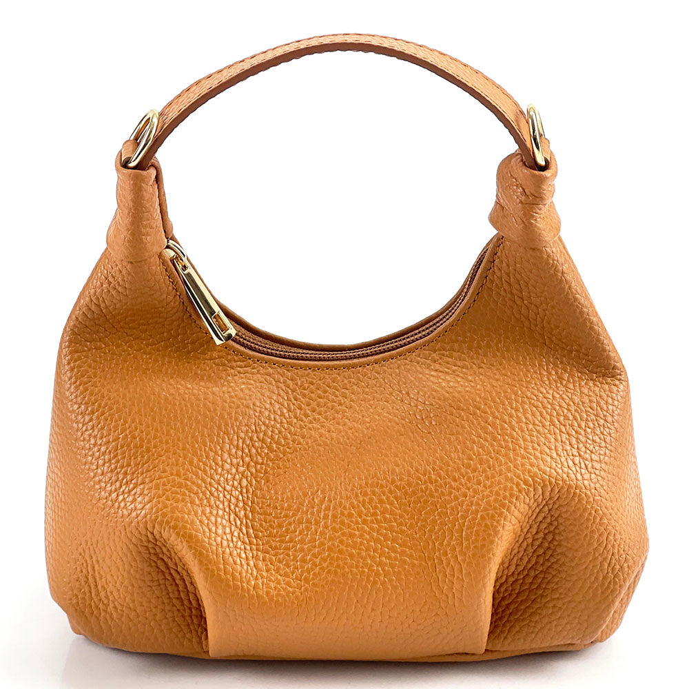 Noemi Compact Italian Leather Hobo Bag - Made In Italy