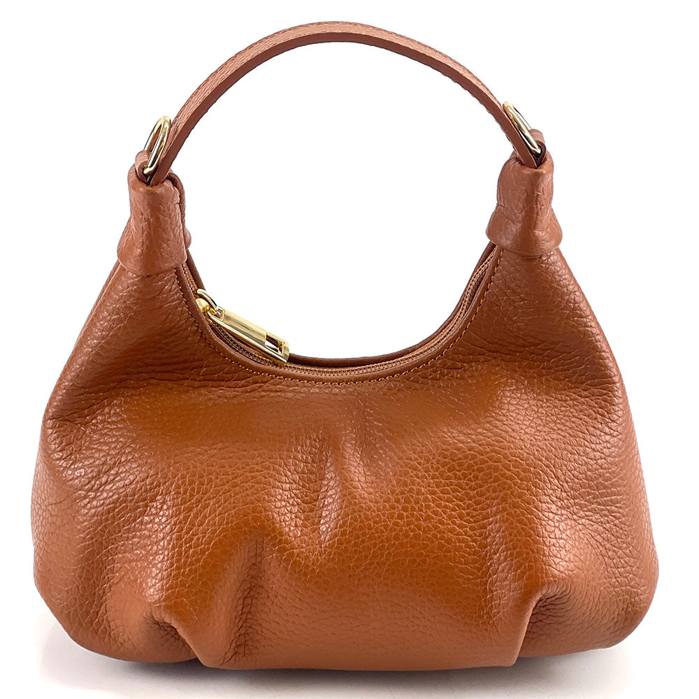 Noemi Compact Italian Leather Hobo Bag - Made In Italy