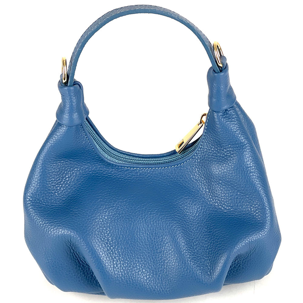 Noemi Compact Italian Leather Hobo Bag - Made In Italy
