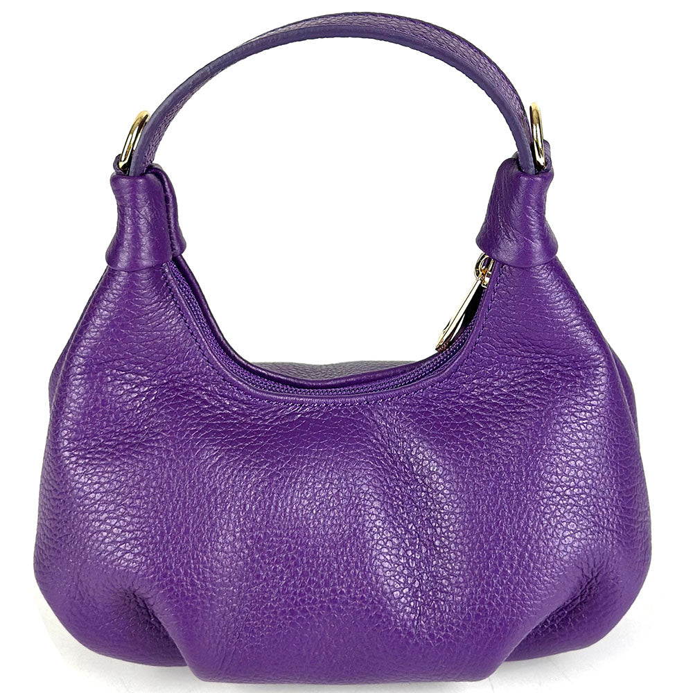 Noemi Compact Italian Leather Hobo Bag - Made In Italy