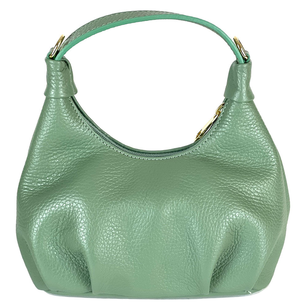Noemi Compact Italian Leather Hobo Bag - Made In Italy