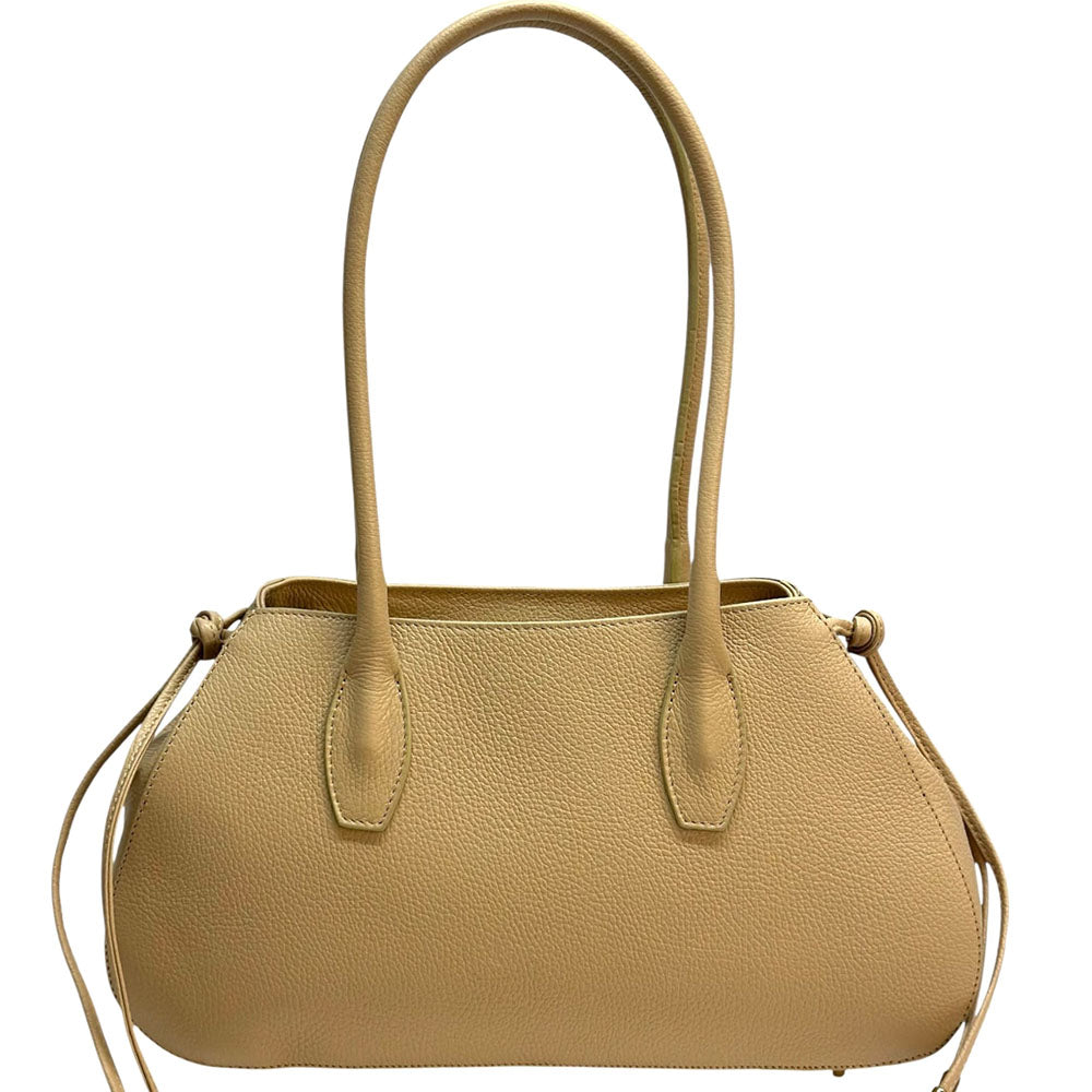 Heather Italian Cow Leather Shoulder Bag - Made In Italy
