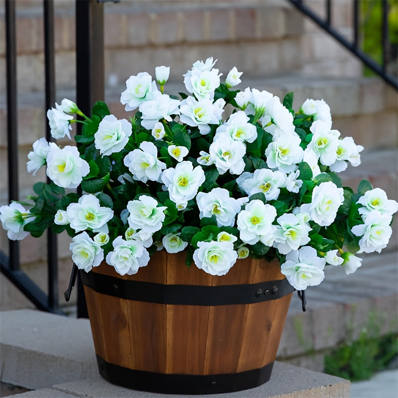 4pcs UV-Resistant Camellias Artificial Flowers, Lifelike Faux Camellia Plant for Home Decor