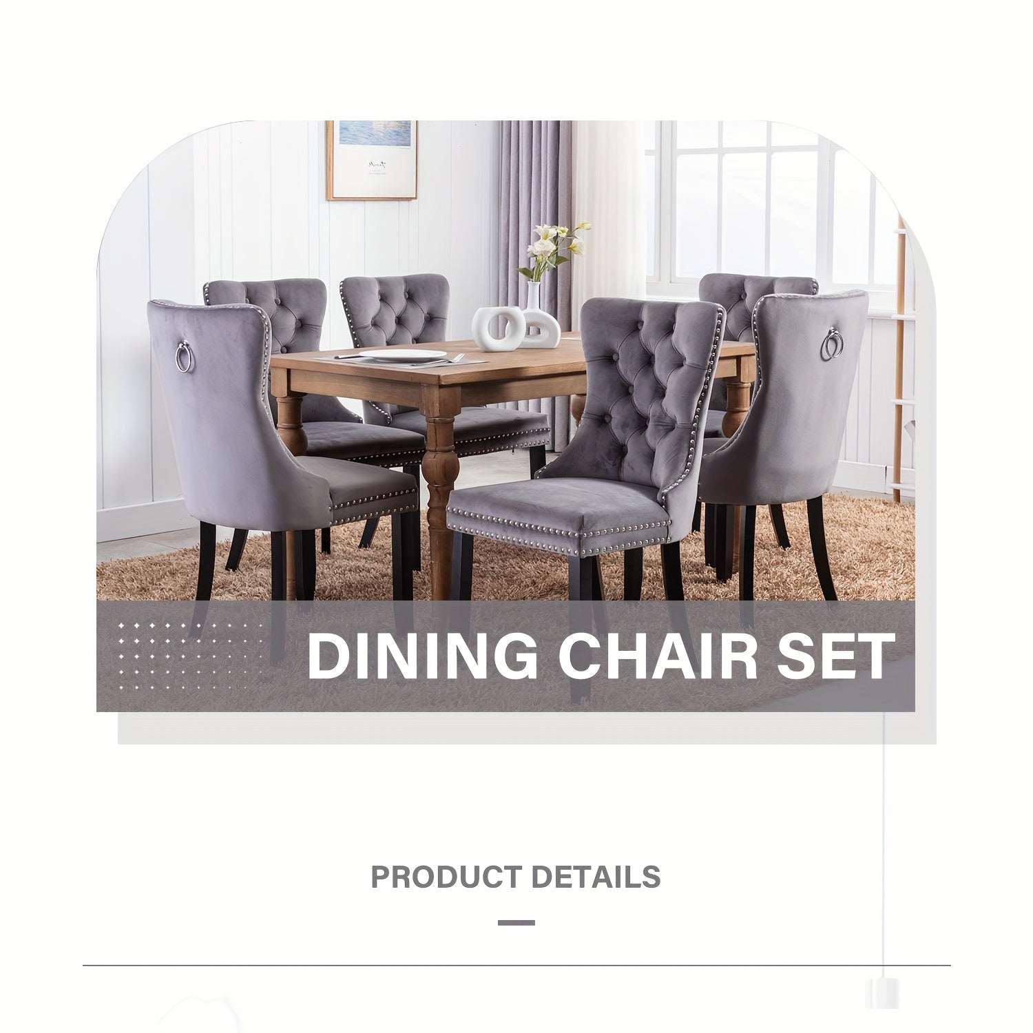 Upholstered Dining Room Chairs, Two-piece Set